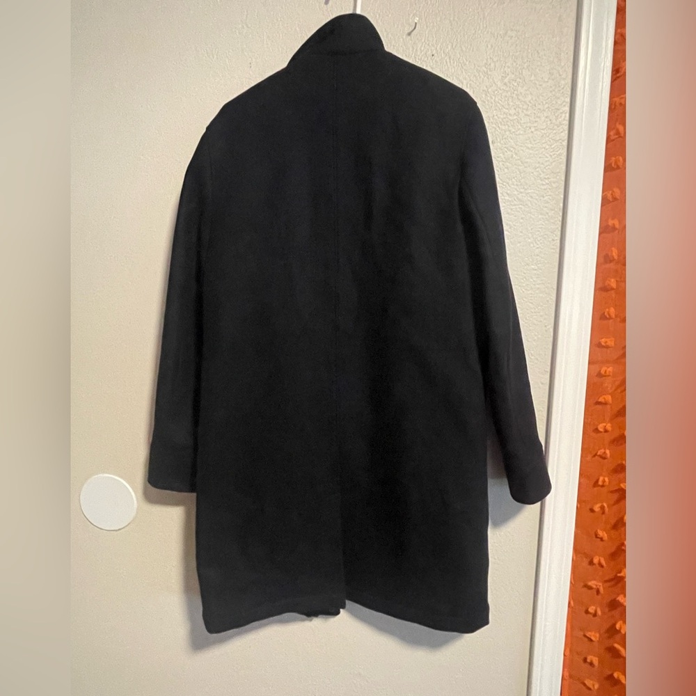 Ted Baker London Wool Blend Funnel Neck Coat - Picture 4 of 6